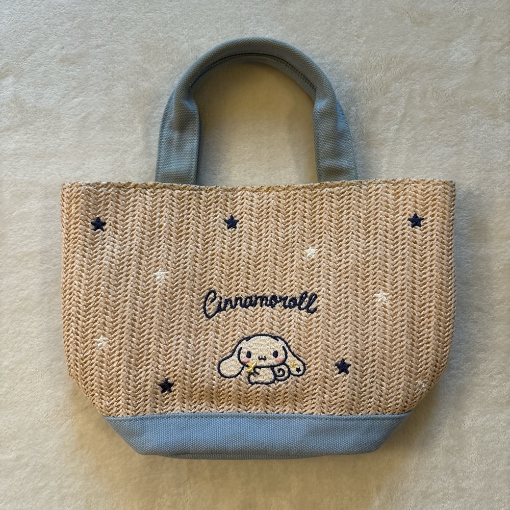 Sanrio Smiles Hello Kitty Cinnamoroll Wicker Basket Bag